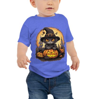 black cat halloween toddler t-shirt